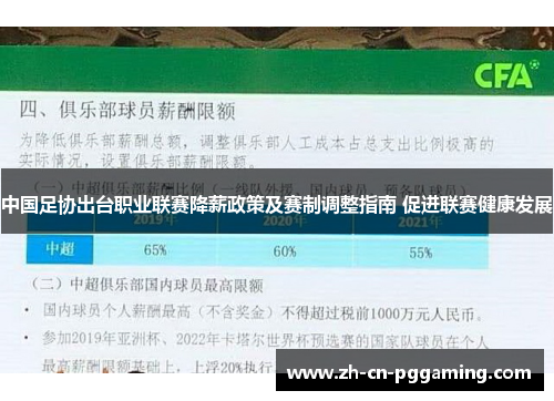 中国足协出台职业联赛降薪政策及赛制调整指南 促进联赛健康发展